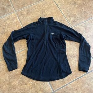 Arc'teryx Black Micro-grid Quarter-Zip Fleece